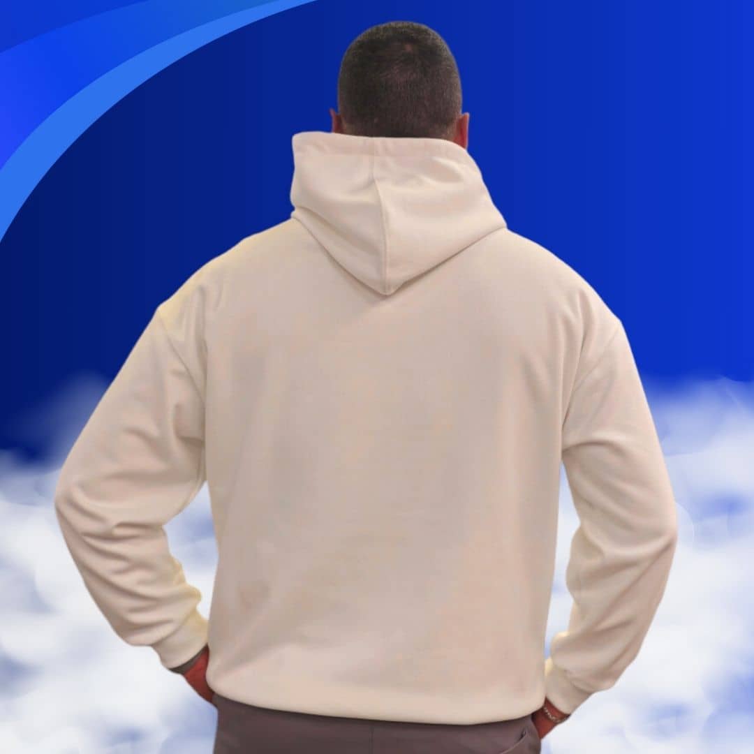 2025 Men's Athletic Hoodie - Stylish and Comfortable Long Sleeve Design for Running, Gym, and Muscle Building, Elegant Sweatshirt for Men White